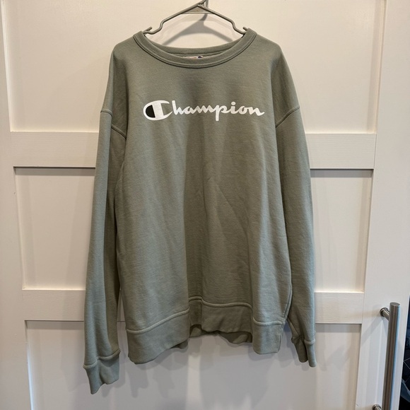 Green 2XL Champion Men's Green Crewneck - Picture 1 of 8